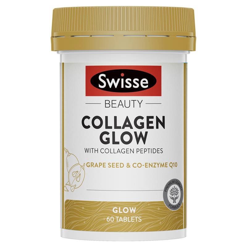 Swisse Beauty Collagen Glow With Collagen Peptides 60 Tablets